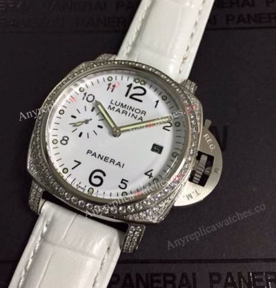 Panerai Luminor Marina Diamond Case Automatic Watch